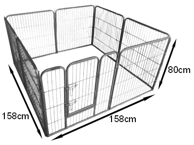 Ellie Bo Heavy Duty 8 Piece Puppy Pen 80cm High Only Dog Cages